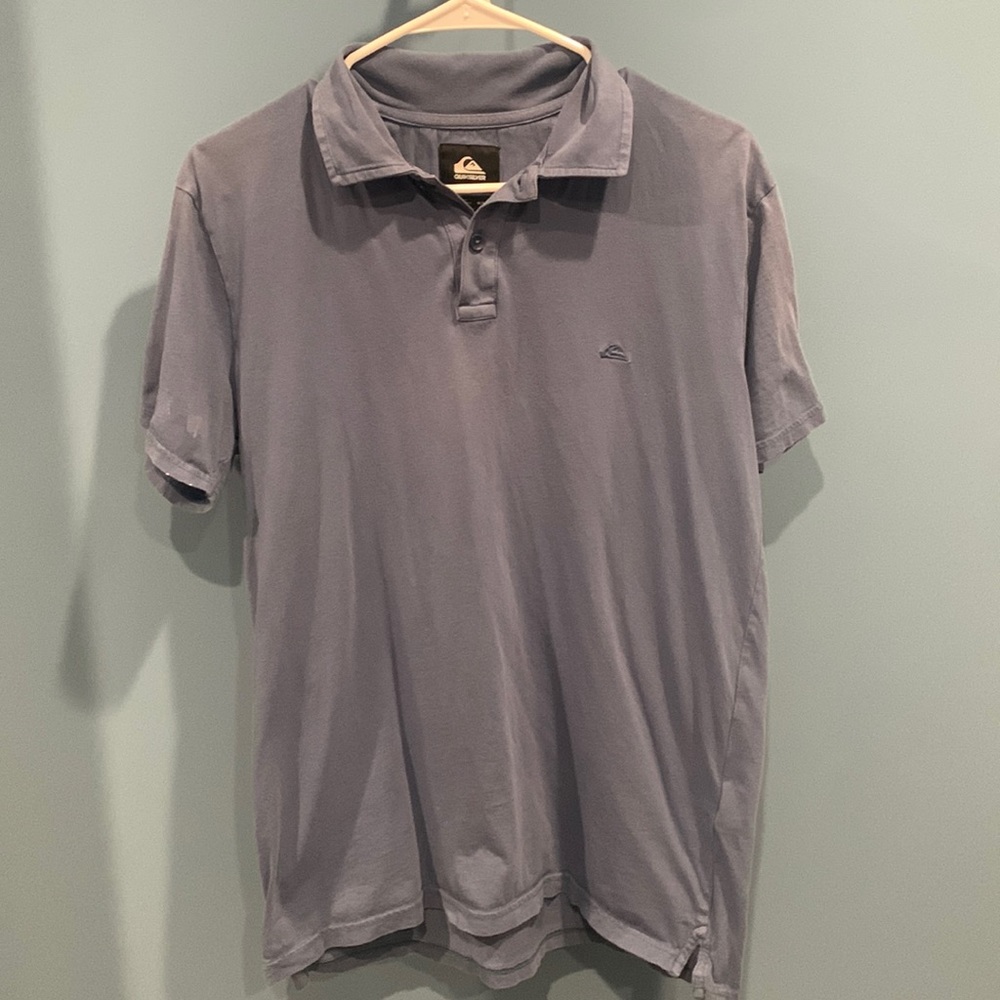 Quiksilver mens medium blue polo